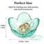 2 pièces porte-plat à fleur anneau bibelot floral petit bijoux décoratif anneau cadeau plat pour épouse maman fille (vert + transparent-137594343
