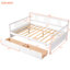 Lit de jour double avec deux tiroirs en blanc - construction, élément peu encombrant, article multifonctionnel, manuel d'installation facile de qualité, marchandise, cadre à assembler-1851124383