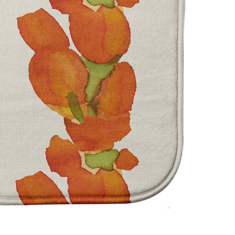 Tapis de bain Luedtke, l 17 po x L 24 po, Orange