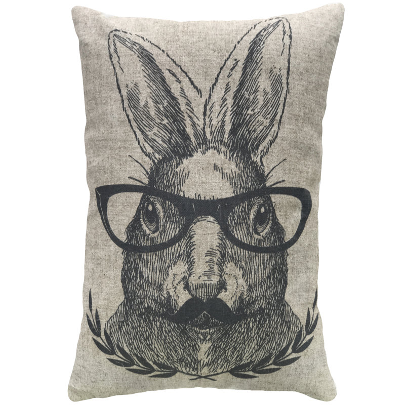 Bunny Linen Reversible Throw Pillow
