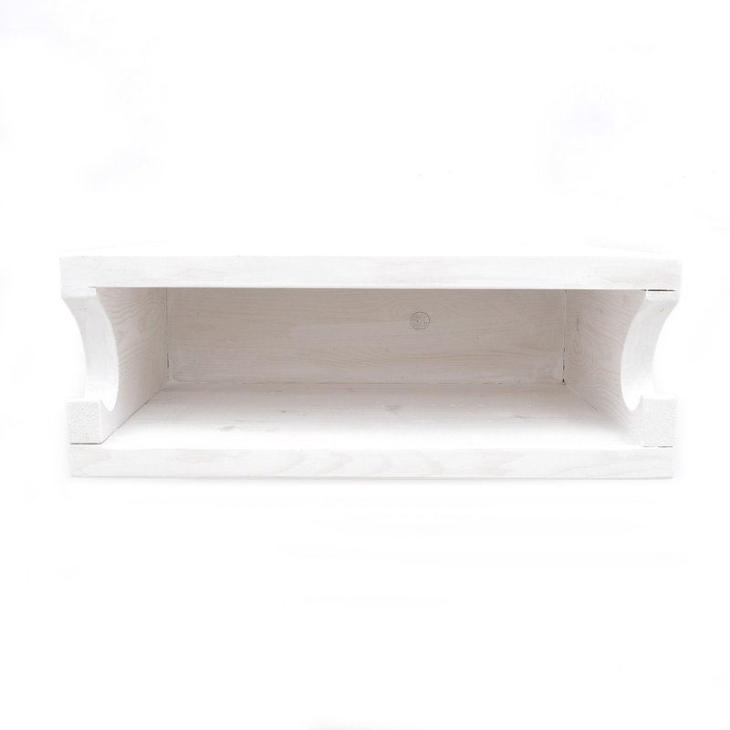 Tablette décorative en bois d'épinette Kinsey, Blanc