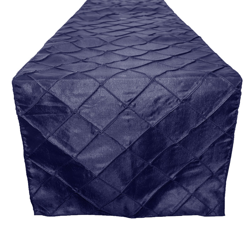 Navy Blue Polyester Taffeta Table Runner, 12" x 108"