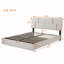 Grand lit plateforme tapissier-314310629