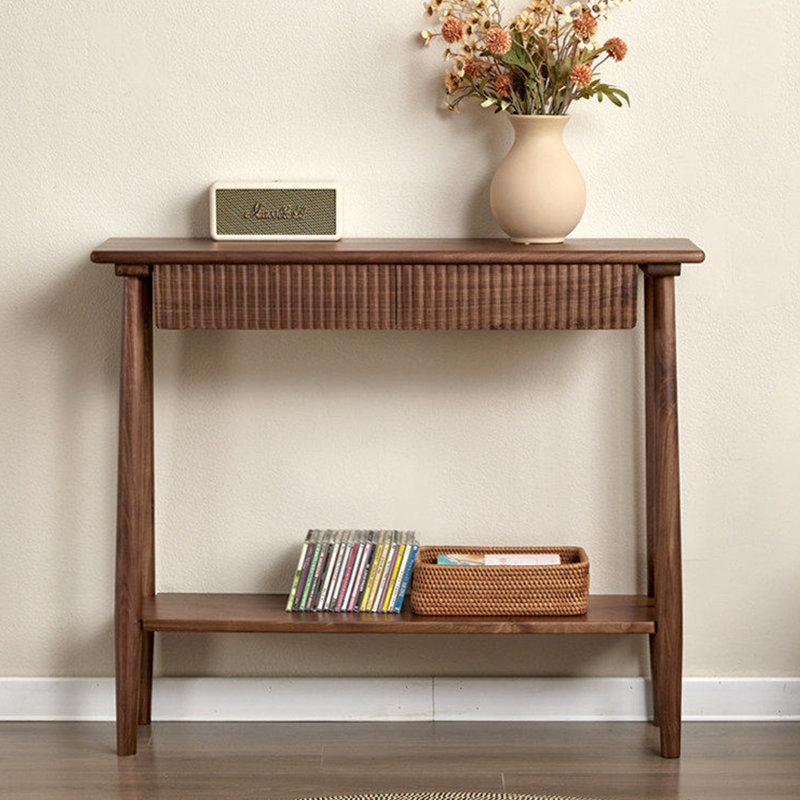 Chinese-style simple brown console table