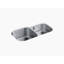 Undertone® Preserve 35-1/8" L x 20-1/8" W x 9-3/4" Under-Mount Extra Large/Medium Double-Bowl Kitchen Sink