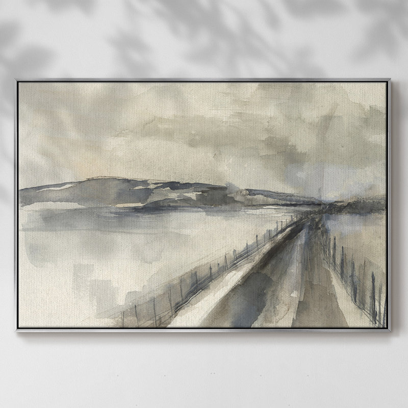 Vanish Pathway II, reproduction d'art sur toile, H 25 po x l 37 po x P 2 po, Argent
