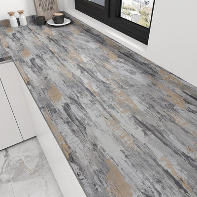 Grey Concrete Wallpaper Peel And Stick, Textured Cement Contact Paper For Countertops, Self-adhesive Removable Vinyl Wallpaper For Cabinets, Bedroom, Bathroom & Accent Walls, 15.7" X 78.7"