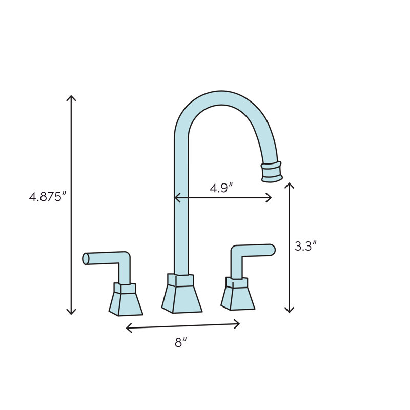 Polished Chrome Widespread Lavatory Faucet with Cross Handles