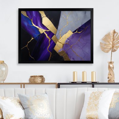 «Abstract Geode Mauve II», reproduction sur toile
