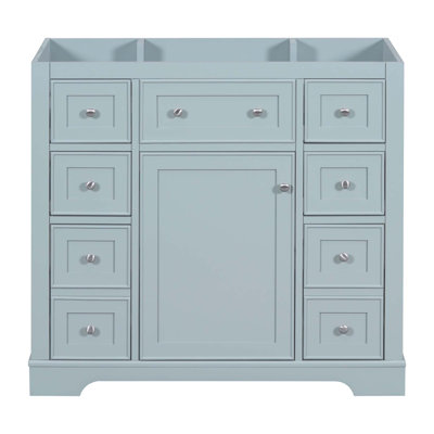 Meuble-lavabo 36 po sans lavabo, base d'armoire seulement, une armoire et six tiroirs