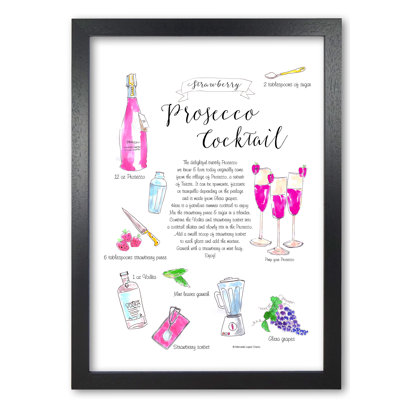 Strawberry Prosecco Cocktail Recipe - Print