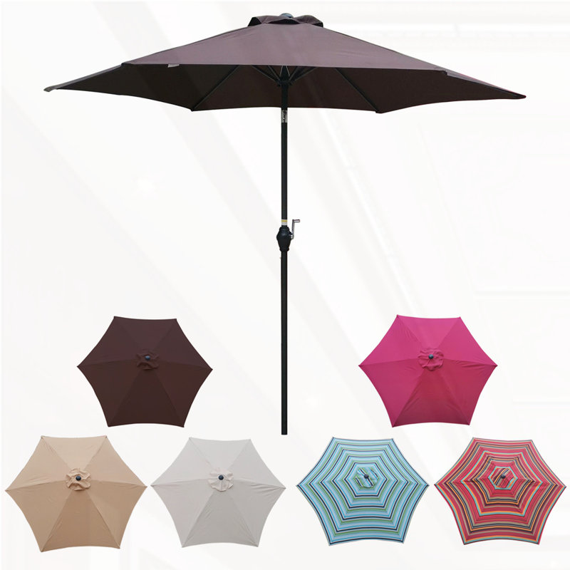 9FT Patio Outdoor Umbrellas, Chocolate