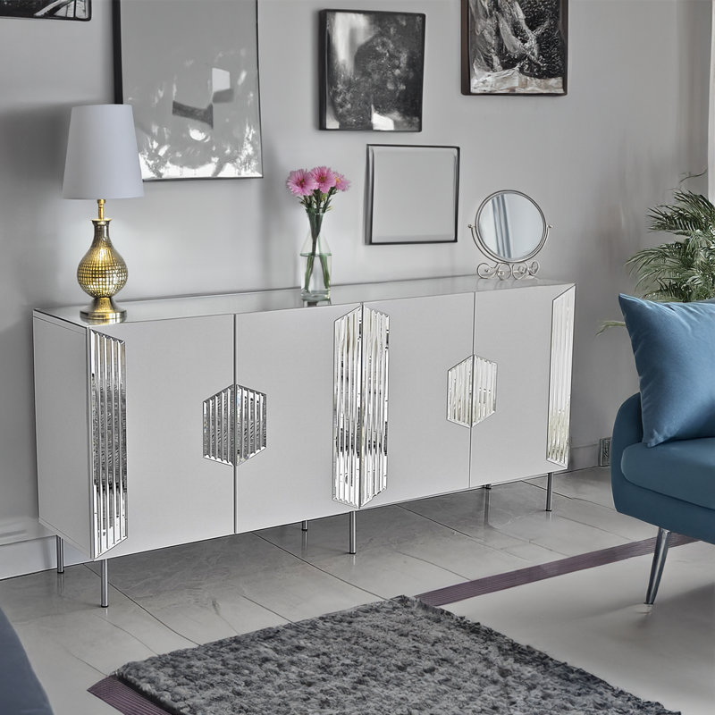70.9'' Mirrorred Modern Console Table