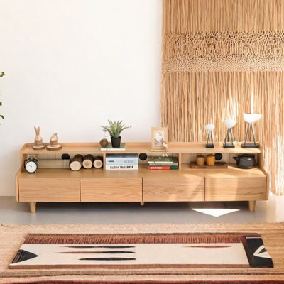 Meuble télé en bois massif avec rangement Design Design
