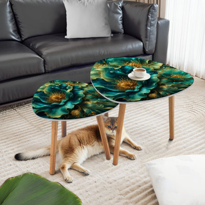 Ensemble de 2 tables basses gigognes Triangle