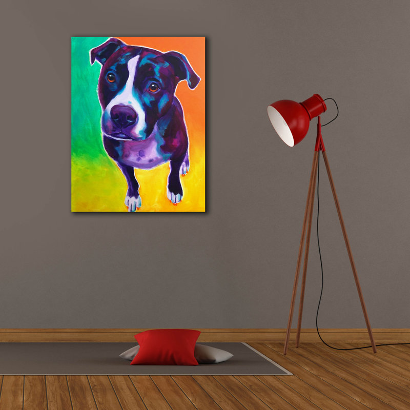 «Pit Bull - Truman» par Dawg Painter, H 34 po x l 26 po x P 1,5 po