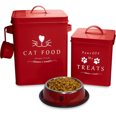 Cat Food and Treats Containers Pet Food Bowl  Scoop