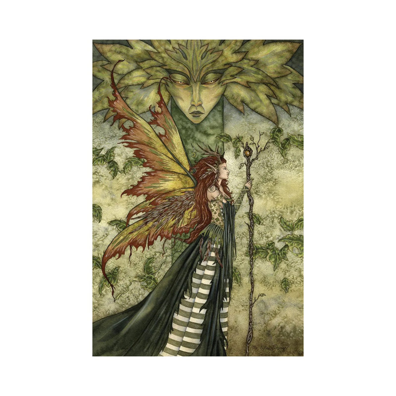 "La femme verte" par Amy Brown, impression sur toile tendue, H 12 po x l 8 po x P 0,75 po