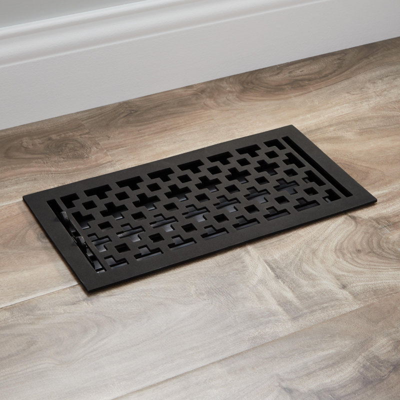 Durand Iron Floor Register, 0.31" H x 6.63" W x 13.25" L