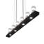 Luminaire suspendu pour îlot de cuisine à 6 lumières DEL noir Darlina