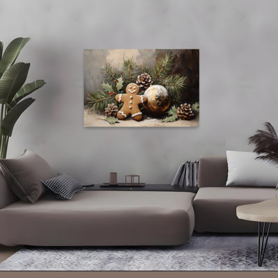 Impression d'art mural festif, nature morte, pin contemporain contemporain, hiver nature