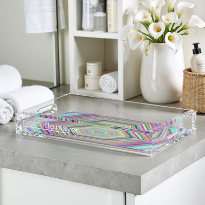 Hex Dylan Acrylic Rectangle Decorative Tray
