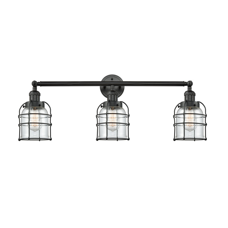 Gurtrue 3 - Light Dimmable Vanity Light, Clear, Matte Black