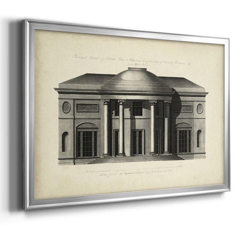 Toile tendue avec châssis Richardson Architecture III, Argent, H 26 po x l 38 po