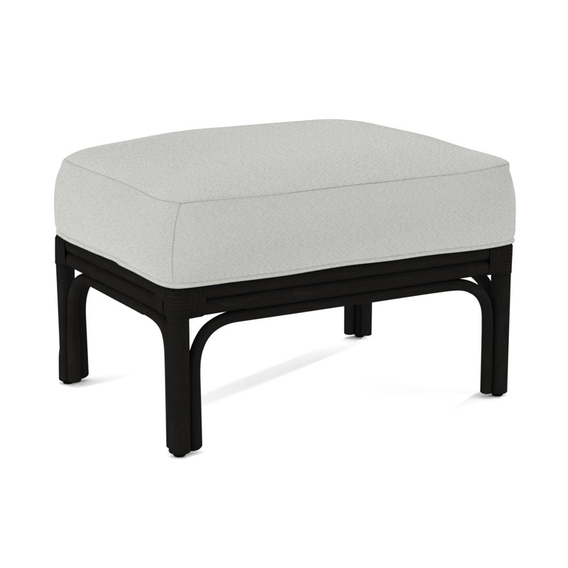 Boca Upholstered Ottoman, Antique Black, Navy Crypton Performance; 0822-61