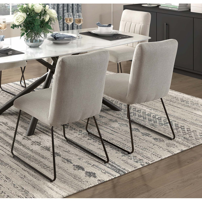 Upholstered Side Chairs 2Pc Set