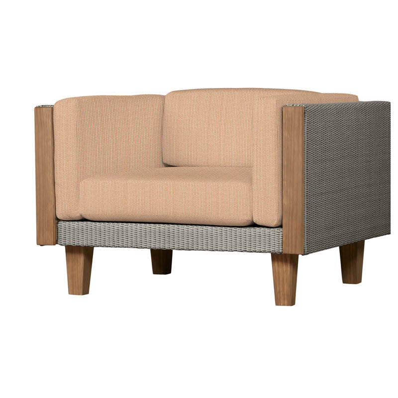 Catalina Outdoor Teak Lounge Chair, Calidora Mist, Pewter