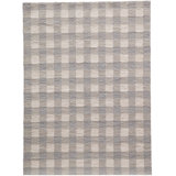 India Hand Woven Wool Gingham Area Rug