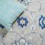 Tapis bleu en laine / coton touffeté à la main Saguenay-1743627067