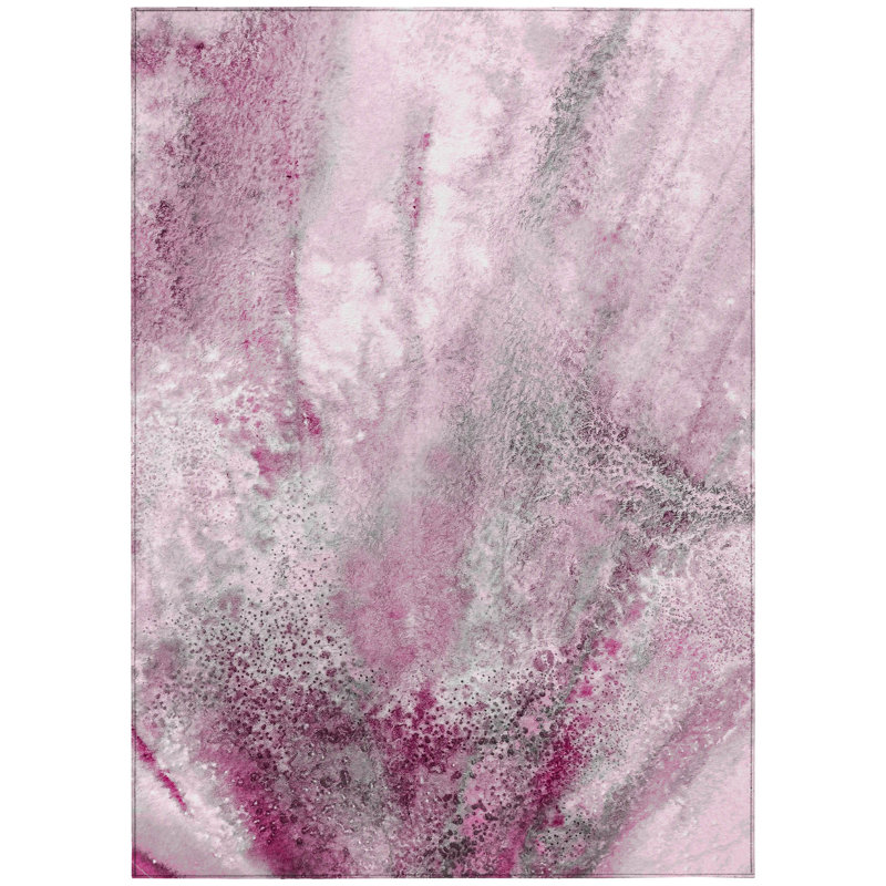 Kyrie Washable Abstract Indoor / Outdoor Rug, Rectangle 9' x 12'
