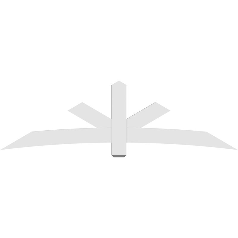 Support de pignon Alberta Alberta, H 28 po x l 96 po (pas: 7/12), P 2 po x F 6 po, PVC