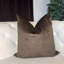 Housse de coussin en velours brun chocolat - Housse de coussin décorative ultra douce avec fermeture à glissière cachée - Canapé moderne et décor de lit