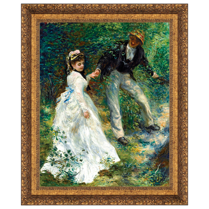 La Promenade, 1870, reproduction d'art sur toile encadrée, H 39 po x l 32 po x P 1,125 po