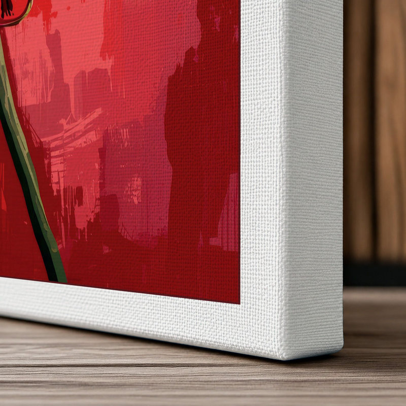 Magenta Carnation Botanical - Wrapped Canvas, 36x24 - 91.4 x 61.0 cm, White Border