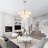 13 - Light Dimmable Modern Sputnik Atomic Tiered Cluster Globe Bubble Chandelier with Opal Glass Globe-133320179