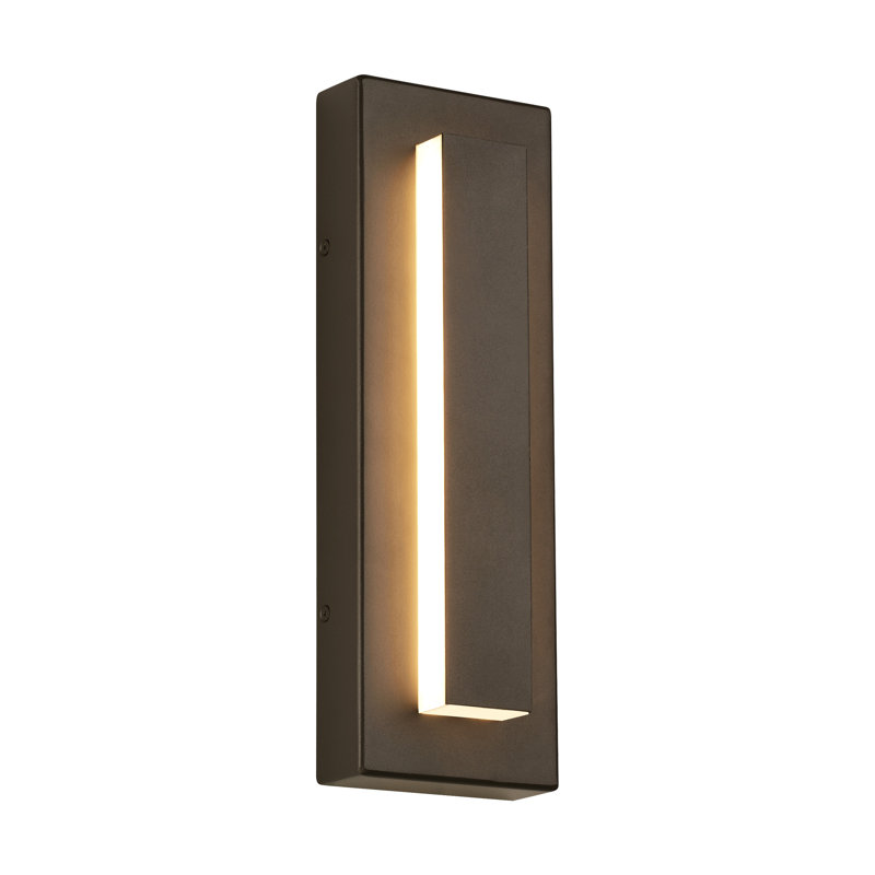Aspen LED Outdoor Flush Mount, Outdoor Bronze, 22 W, 15" H x 5" W x 1.9" D