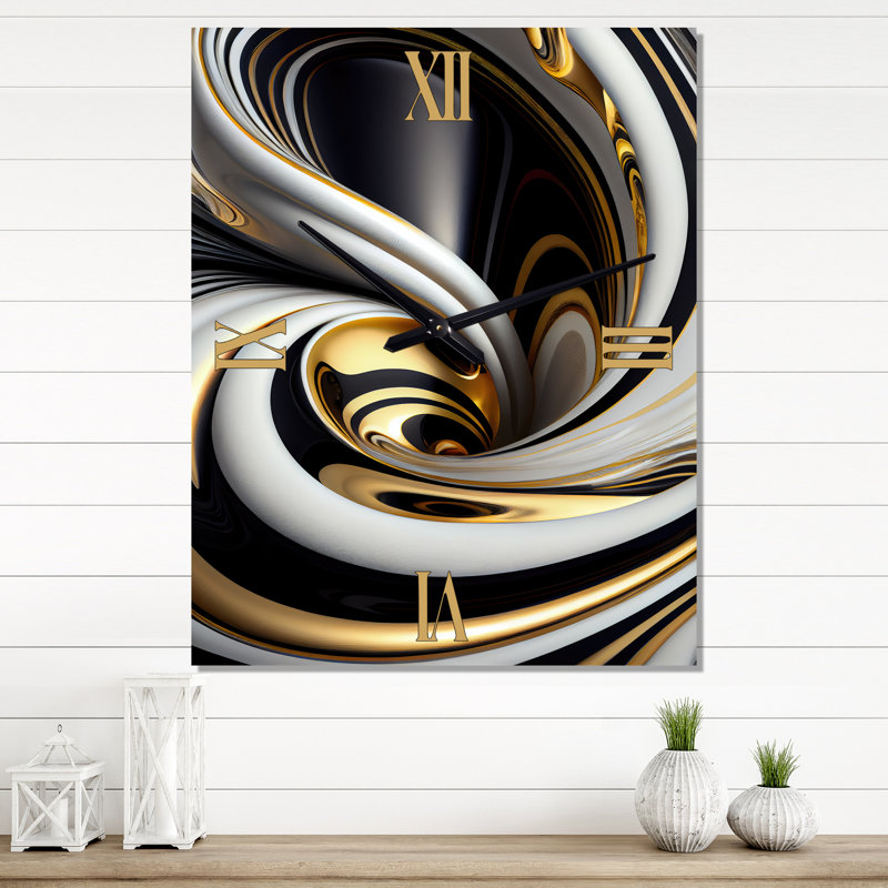 Jacole - Modern Wall Clock, 28" H x 12" W x 1" D