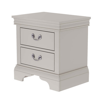 22" X 16" X 22.7" Classic Wooden Nightstand-White