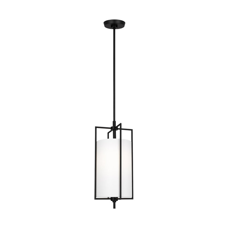 Luminaire suspendu tambour 1 lumière Framlingham, Fer vieilli, H 21,25 po x l 9,5 po x P 9,5 po