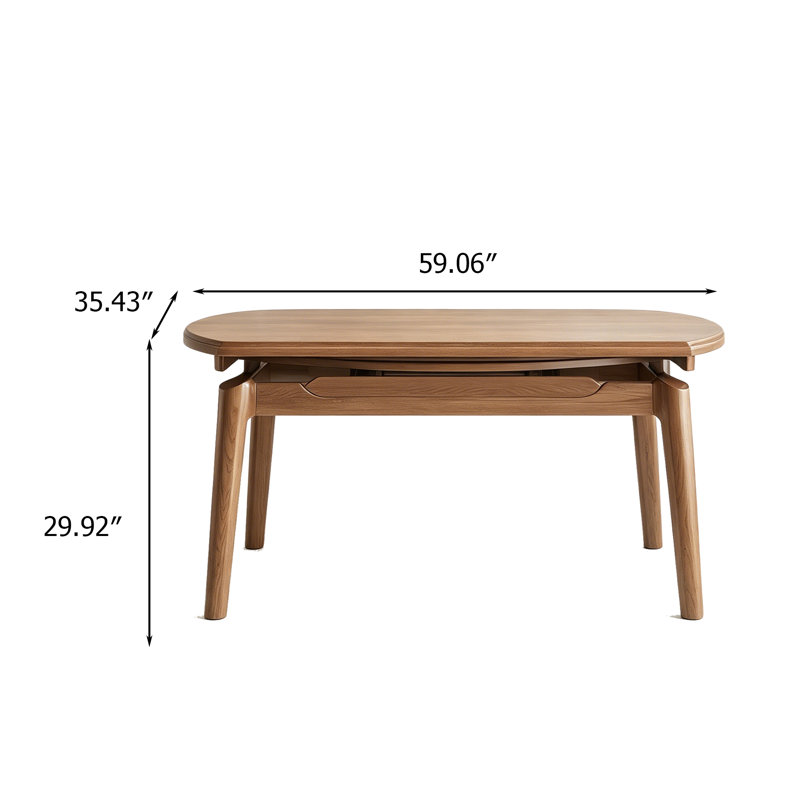 Table de salle à manger extensible Modern, H 29,92 po x l 59,06 po x P 35,46 po