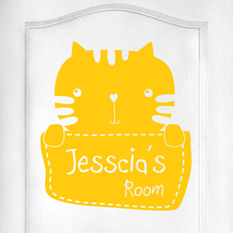 Animals Wall Decal, Dark Yellow