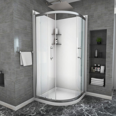 Shower Door Framed Tub Shower Enclosure In Chrome, 1/4" (6Mm)