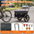 Bike Cargo Trailer 100 lbs Capacity 60 x 25 inch Steel Frame 16 inch Wheels Folding Design 2 in 1 Convertible Pushcart Universal Hitch for Cycling Travel Black