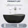 Marfa 63'' x 37'' Oval Wave Semi Transparent Resin Freestanding Soaking Bathtub