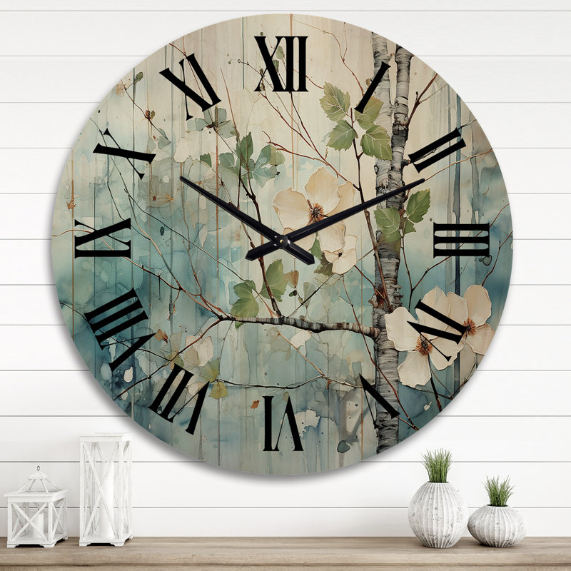Maybellene Solid Wood Wall Clock, Extra Large