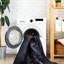 Tapis lavable 5 po x 8 po, à poils courts, sans perte de poils pour le couloir, le salon - noir / gris, lavable à la machine, cuisine antidérapante, bureau, noir, gris